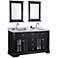 Imperial 60" Black Double Sink Vanity Set