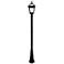Imperial Acorn Black 97"H LED Solar Light with Lamp Post