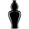 Imperial Black 16 3/4" High Elongated Double Gourd Vase