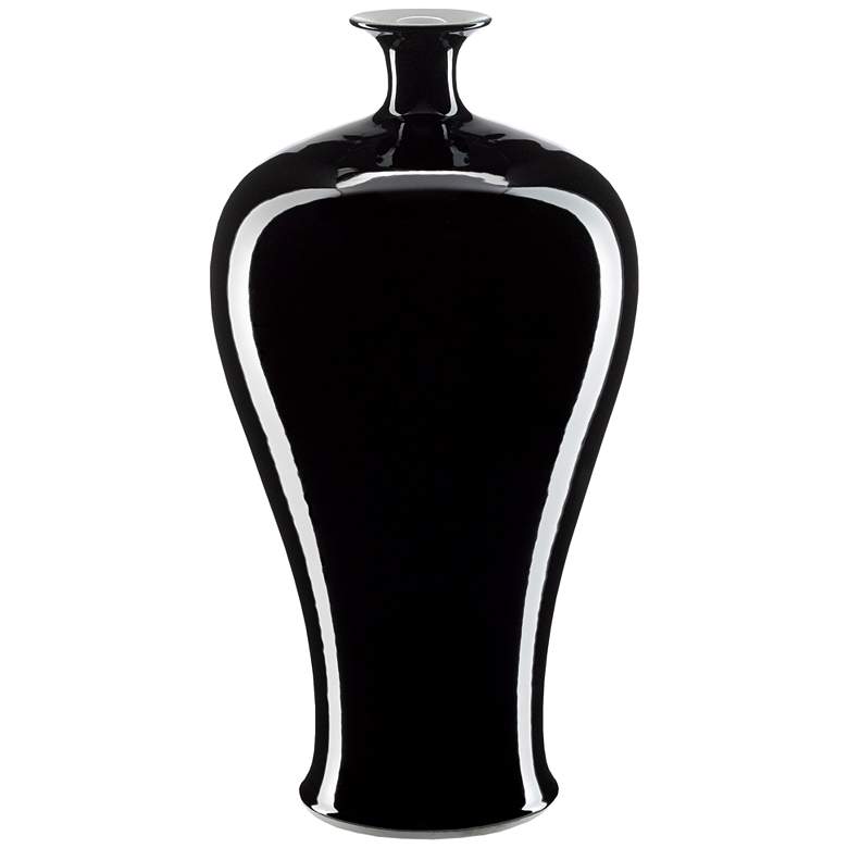 Image 1 Imperial Black 23 inch High Olpe Porcelain Decorative Vase