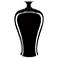 Imperial Black 23" High Olpe Porcelain Decorative Vase