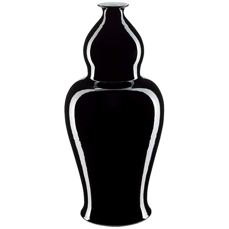Image 1 Imperial Black 24 1/2 inch High Elongated Double Gourd Vase