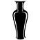 Imperial Black 38" High Olpe Porcelain Decorative Vase