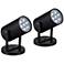 Imperial Black 4 1/2" High LED Uplight Set of Two
