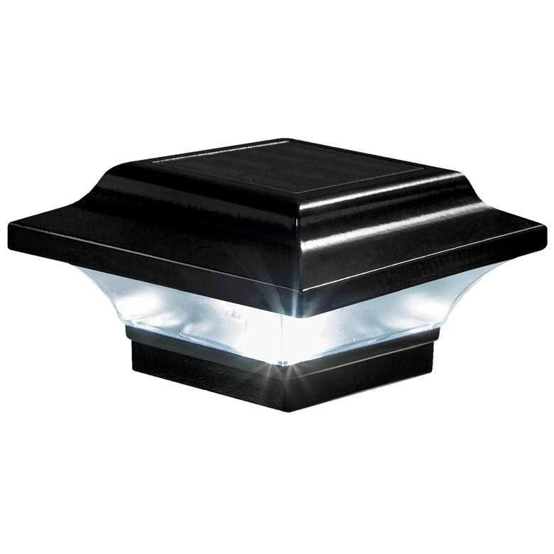 Image 1 Imperial Black Solar Powered LED Outdoor Post Cap