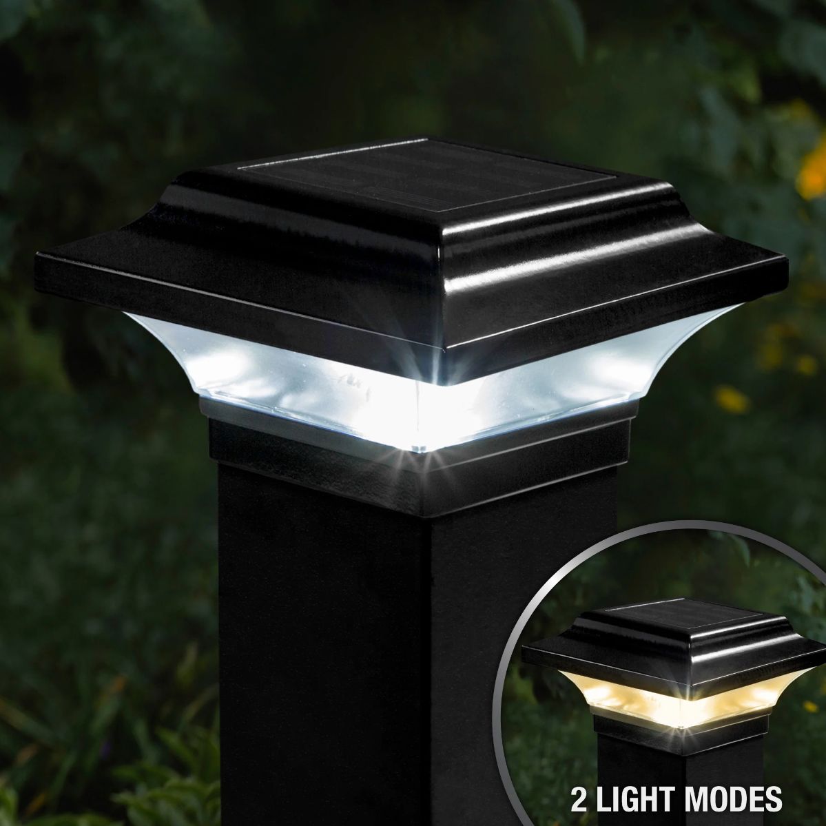 Image 2 Imperial Black Solar Powered LED Outdoor Post Cap more views