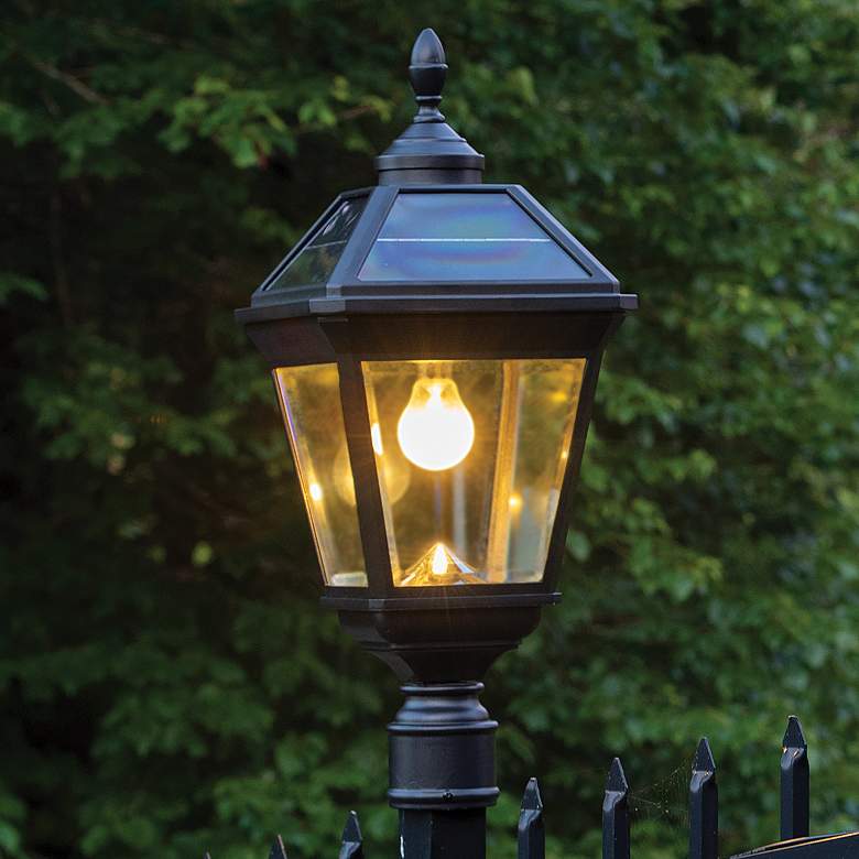 Image 2 Imperial Bulb 24 1/4" High Black LED Solar Outdoor Post Light