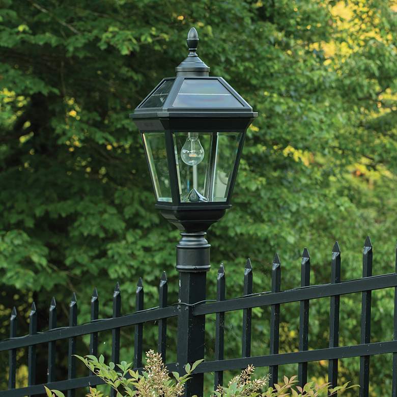 Image 5 Imperial Bulb 24 1/4" High Black LED Solar Outdoor Post Light more views