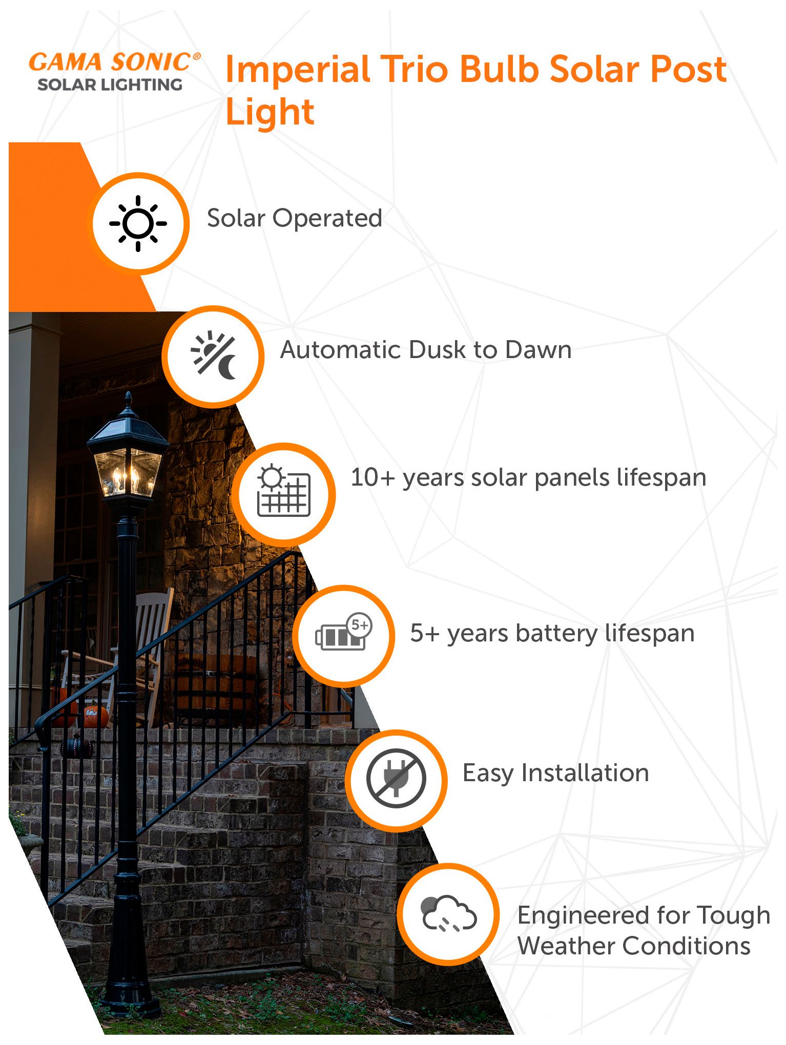 Image 5 Imperial Bulb 24 1/4"H Black LED 3-Light Outdoor Post Light more views