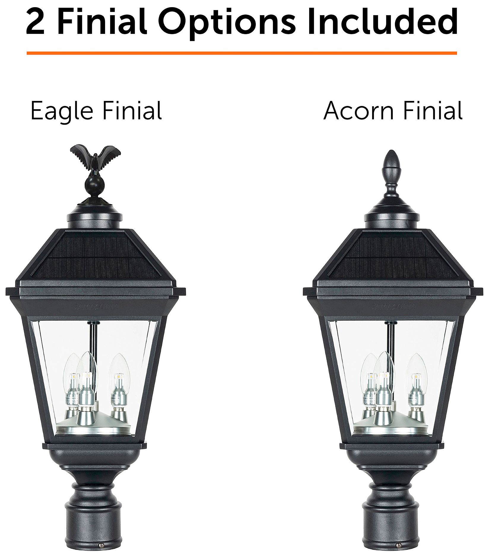 Imperial Bulb 24 1/4"H Black LED 3-Light Outdoor Post Light