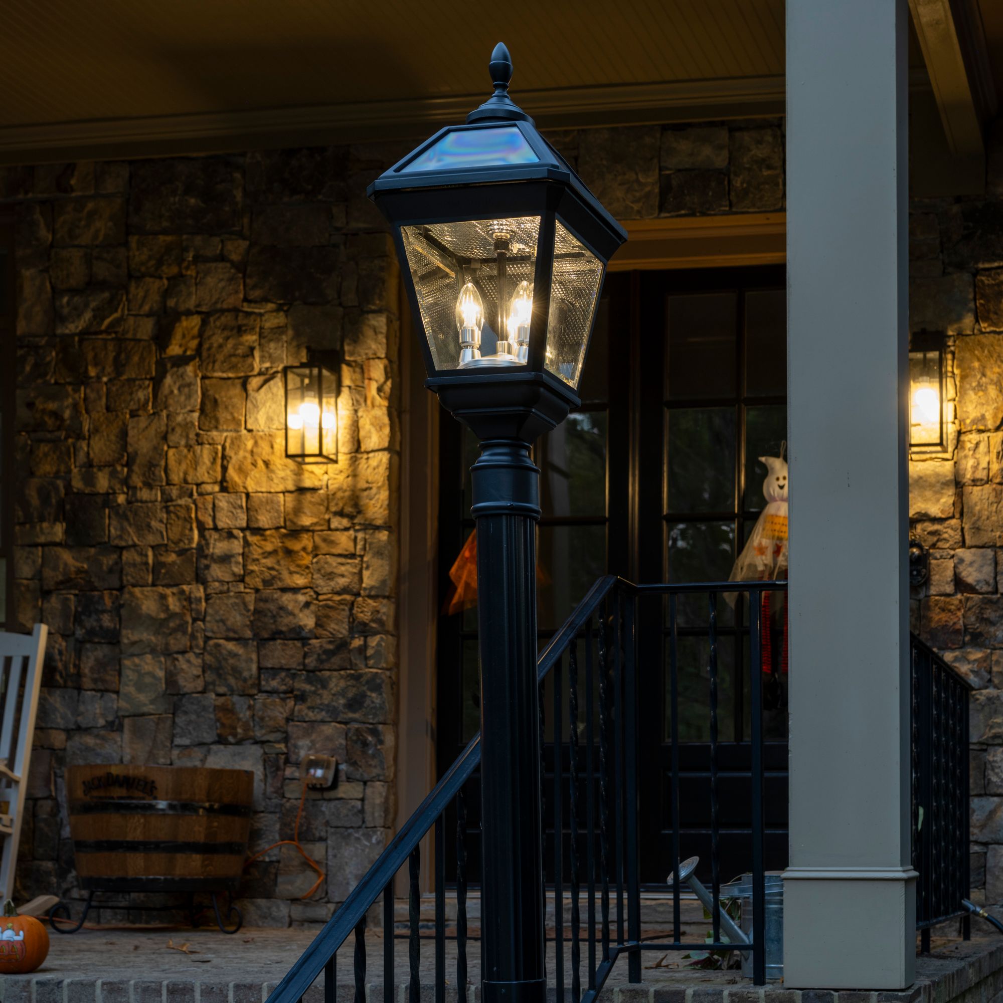 Imperial Bulb 24 1/4"H Black LED 3-Light Outdoor Post Light