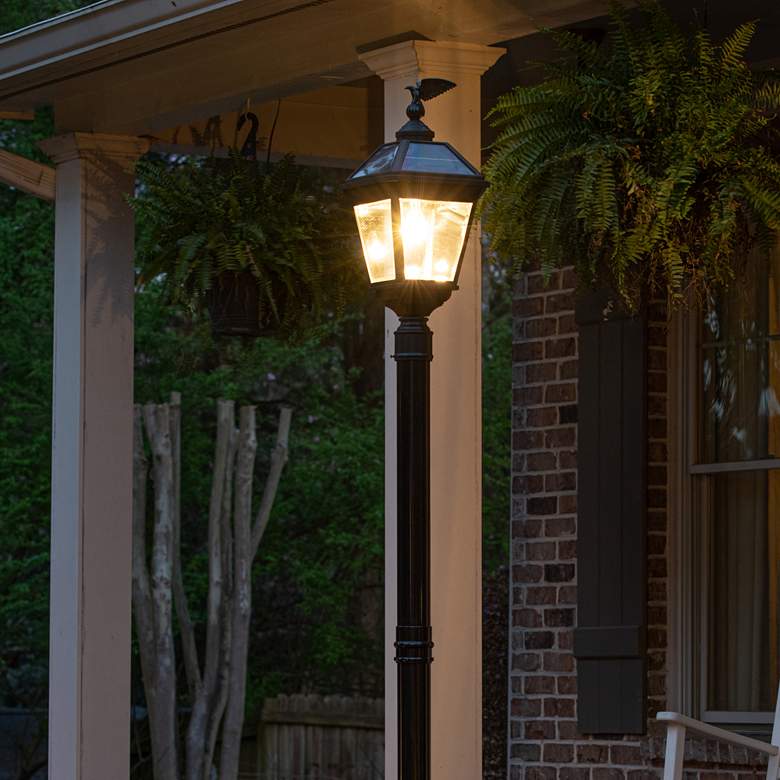 Image 6 Imperial Bulb 24 1/4"H Black Solar LED Outdoor Post Light more views