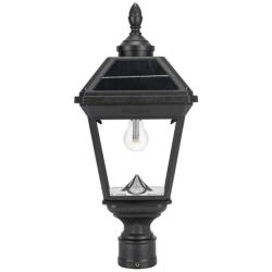 Imperial Bulb II 25 3/4&quot;H Black LED Outdoor Solar Post Light