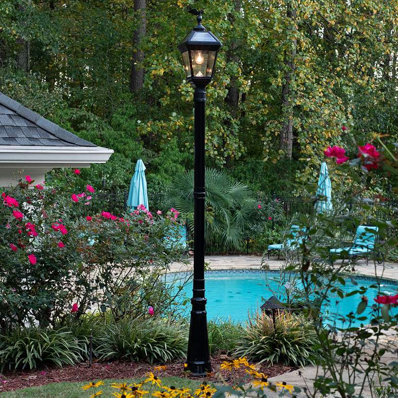 Image 2 Imperial Bulb II 25 3/4"H Black LED Outdoor Solar Post Light more views