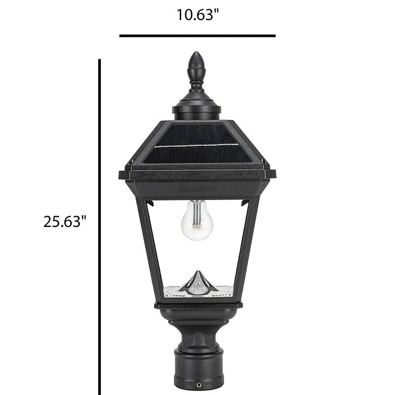 Image 4 Imperial Bulb II 25 3/4"H Black LED Outdoor Solar Post Light more views