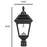 Imperial Bulb II 25 3/4"H Black LED Outdoor Solar Post Light
