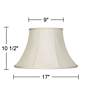 Imperial Collection Creme Bell Lamp Shade 9x17x11 (Spider)