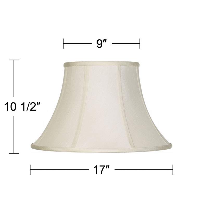 Image 5 Imperial Collection Creme Bell Lamp Shade 9x17x11 (Spider) more views