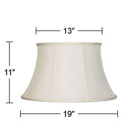 Image5 of Imperial Collection Creme Fabric Lamp Shade 13x19x11 (Spider) more views