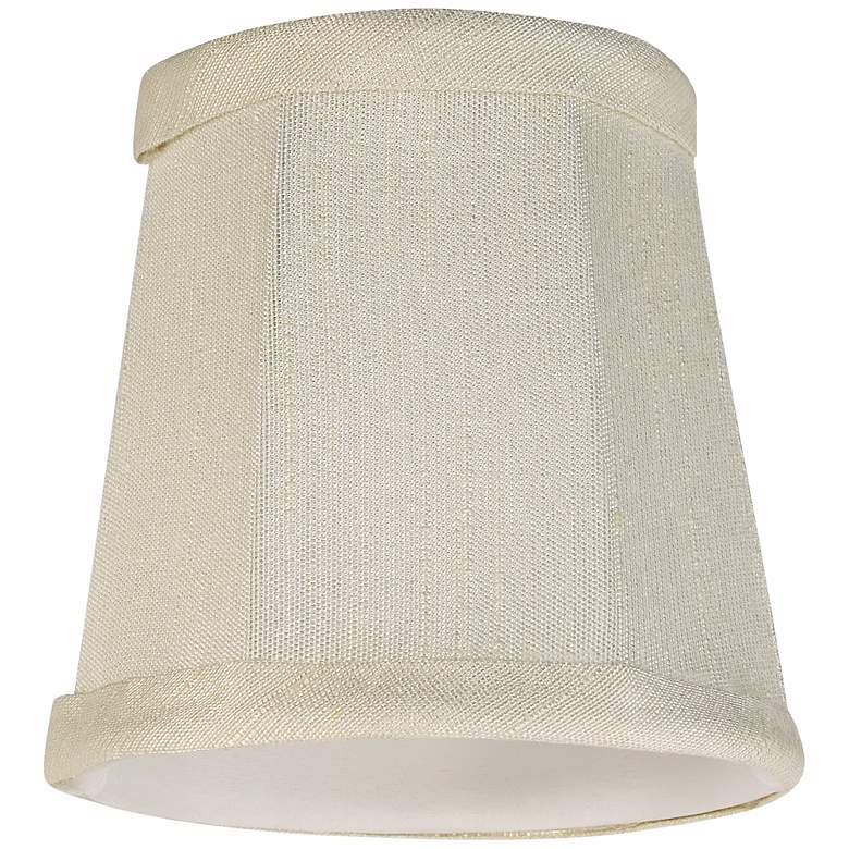 Image 2 Imperial Collection Creme Fabric Lamp Shade 3x4x4 (Clip-On) more views