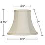 Imperial Collection Creme Lamp Shades 4.5x8.5x7 (Clip-On) Set of 2