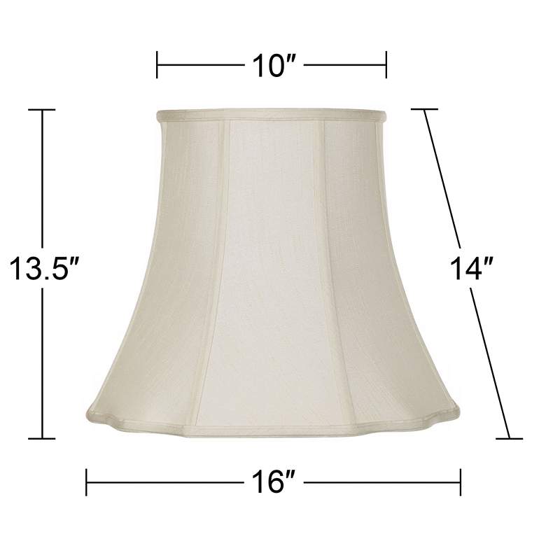 Image 5 Imperial Creme Bell Cut Corner Shade 10x16x14 (Spider) more views