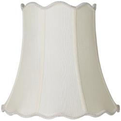Imperial Creme Scallop Bell Lamp Shade 10x16x15 (Spider)