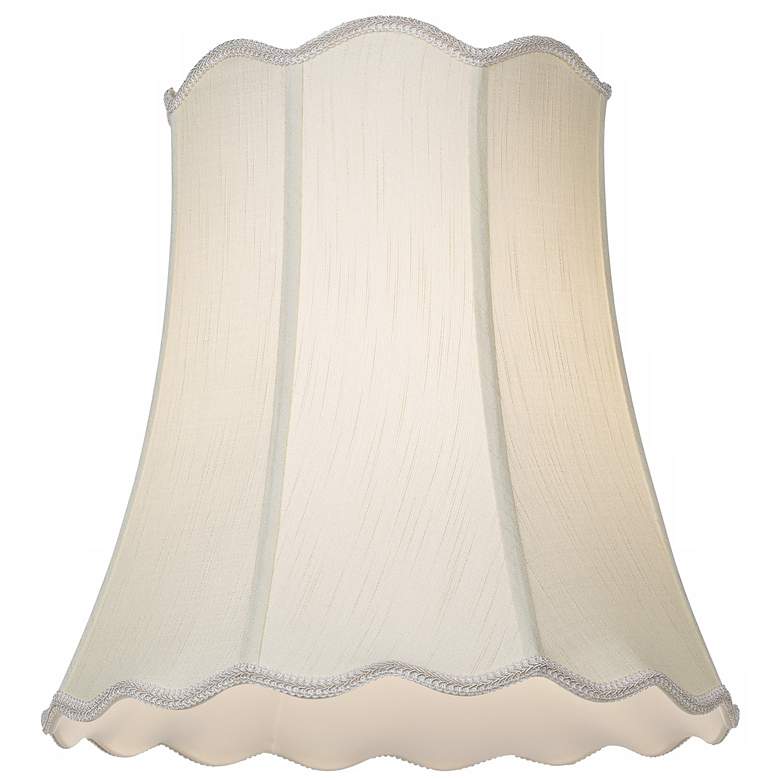 Image 4 Imperial Creme Scallop Bell Lamp Shade 12x18x18 (Spider) more views