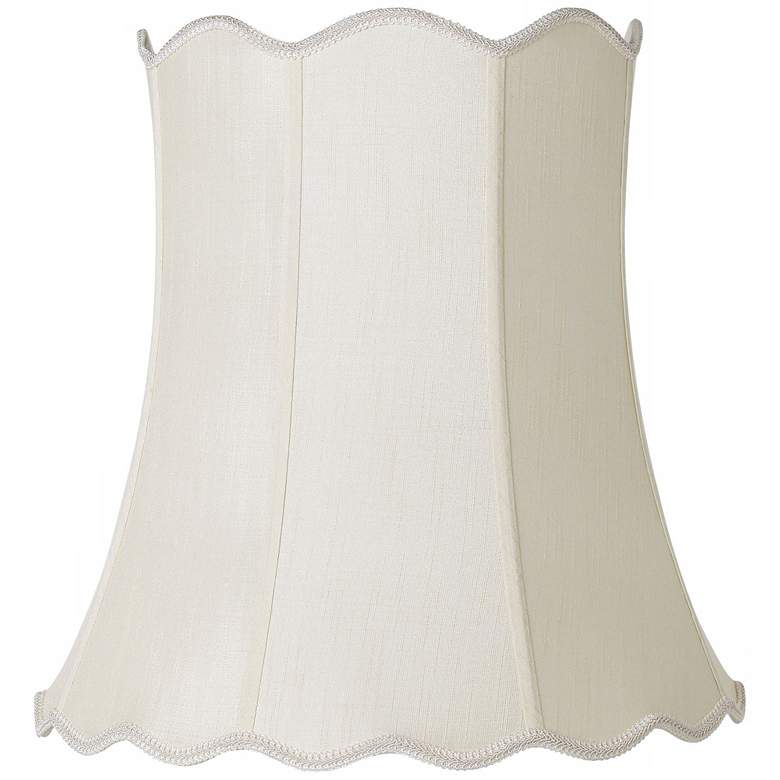 Image 1 Imperial Creme Scallop Bell Lamp Shade 14x20x20 (Spider)