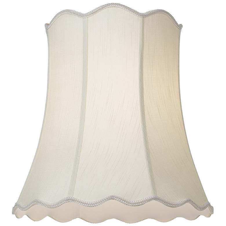 Imperial Creme Scallop Bell Lamp Shade 14x20x20 (Spider) more views