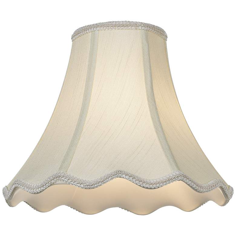 Image 3 Imperial Creme Scallop Bell Lamp Shade 5x12x10 (Spider) more views