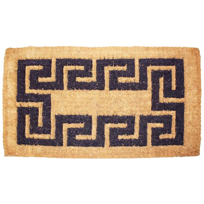 Image 1 Imperial Greek Key 2'x3'3" Beige Coir Door Mat