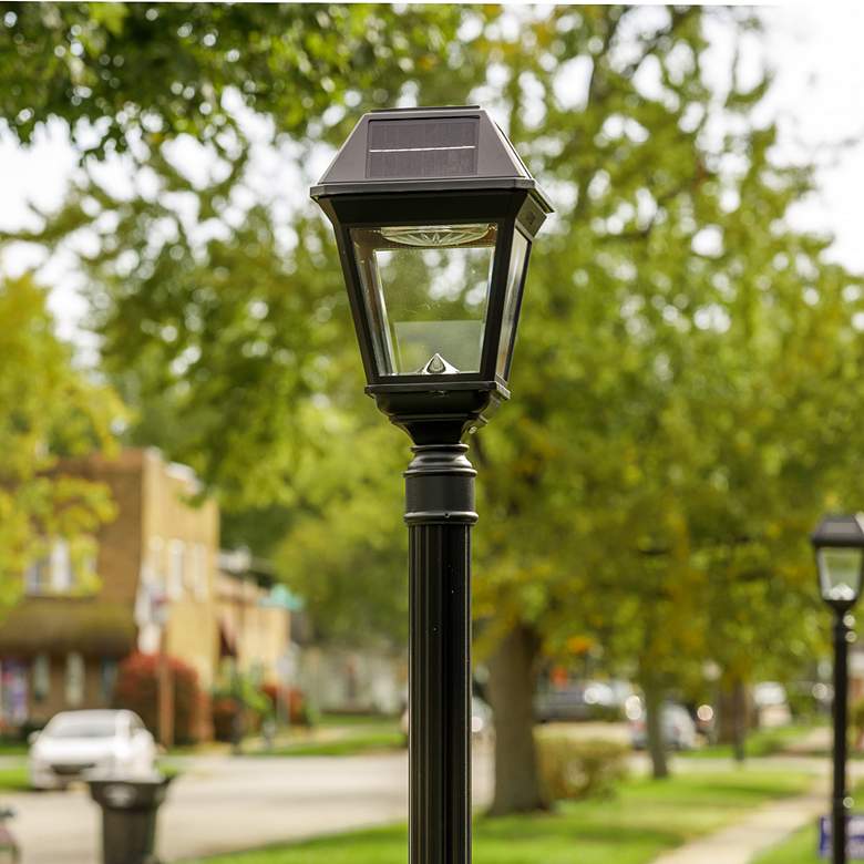 Image 1 Imperial III 19 1/2 inchH Black LED Commercial Solar Post Light