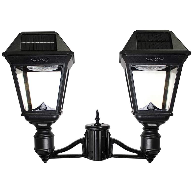 Image 1 Imperial III 21 1/2" High Black LED Solar Double Post Light