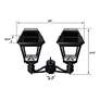Thumbnail2 of Imperial III 21 1/2" High Black LED Solar Double Post Light more views