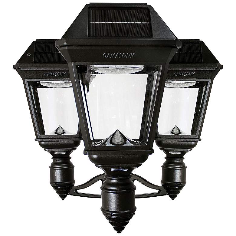 Image 2 Imperial III 21 1/2" High Black LED Solar Triple Post Light more views