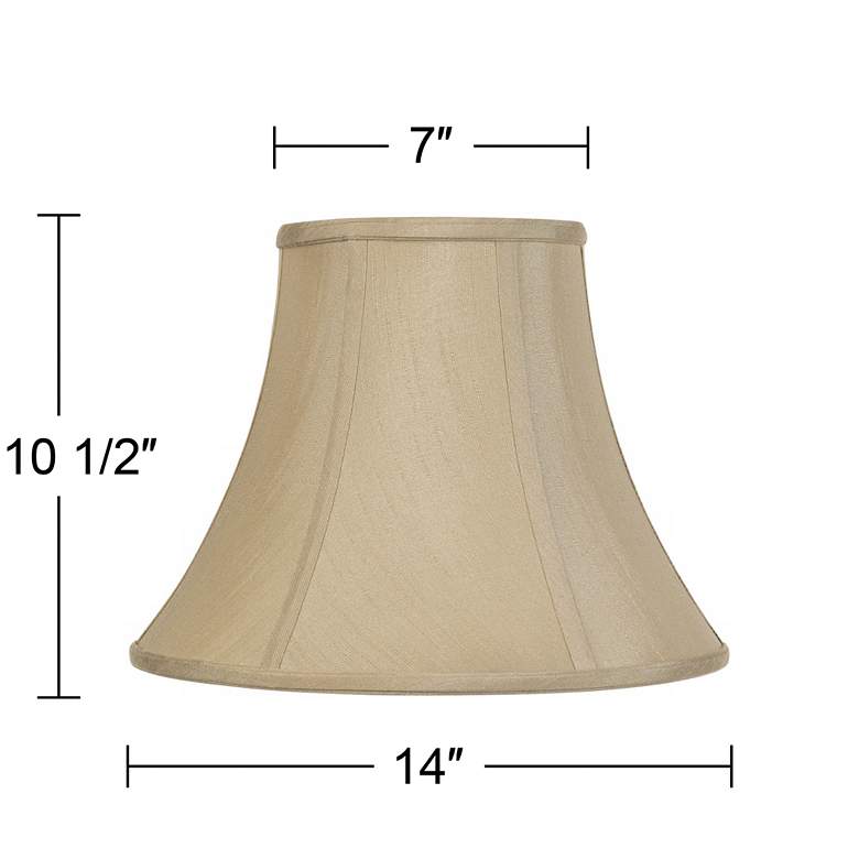 Image 5 Imperial Shade Collection Taupe Bell 7x14x11 (Spider) more views