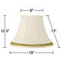 Imperial Shade with Gold Satin Weave Trim 9x18x13 (Spider)