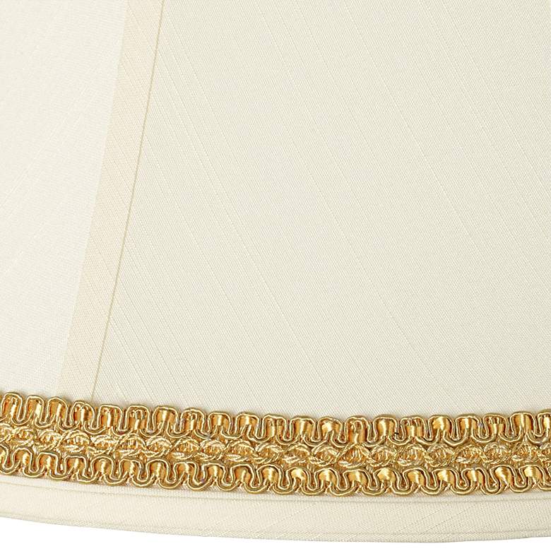 Image 2 Imperial Shade with Yellow Gold Ribbon Trim 9x18x13 (Spider) more views