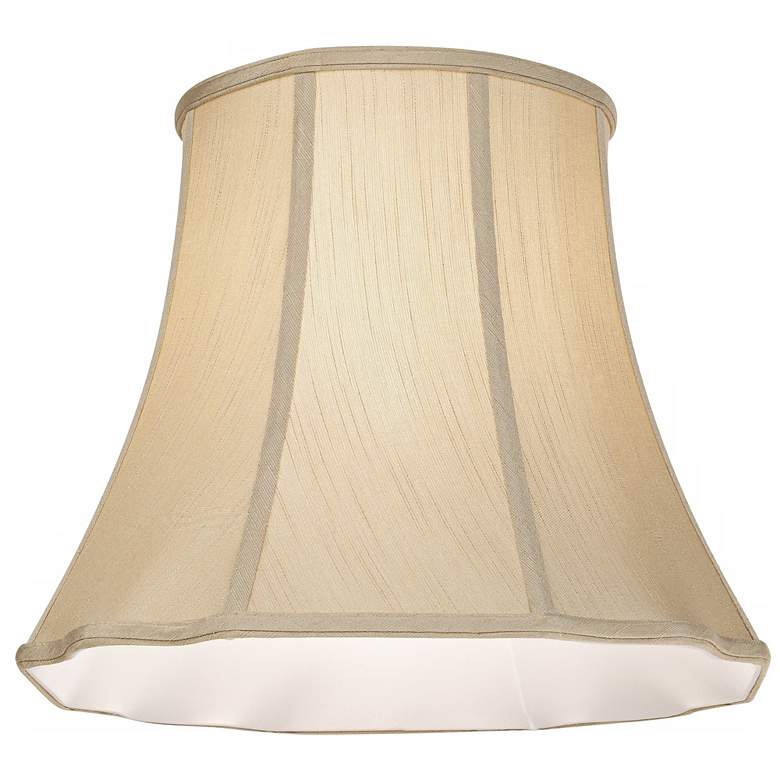 Image 4 Imperial Taupe Bell Lamp Shade 10x16x14 (Spider) more views