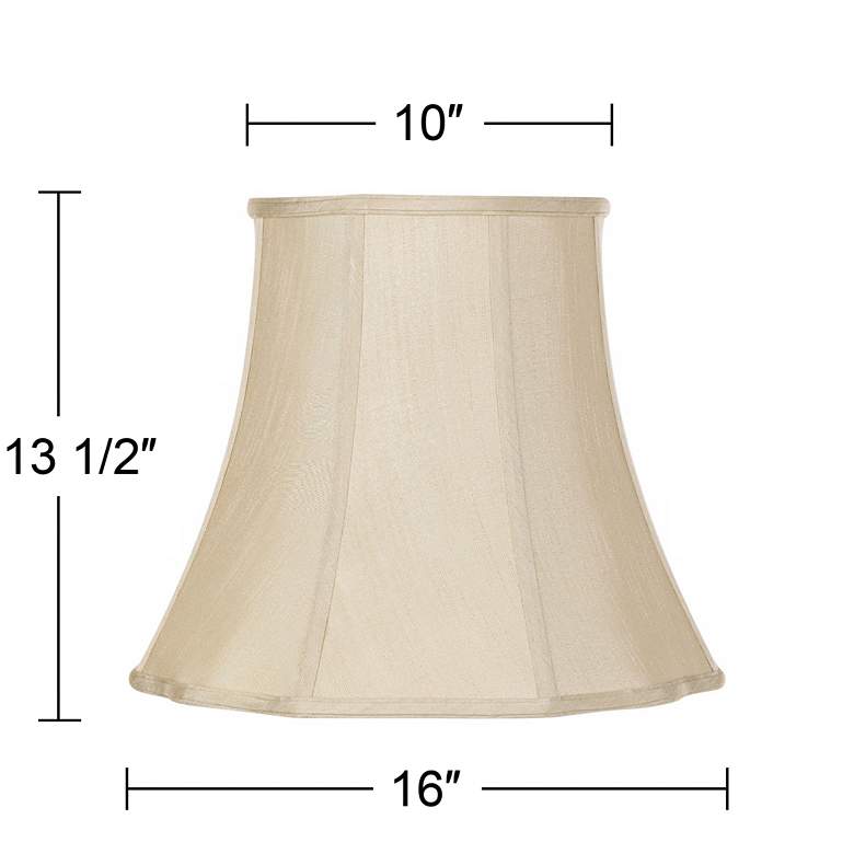 Image 5 Imperial Taupe Bell Lamp Shade 10x16x14 (Spider) more views