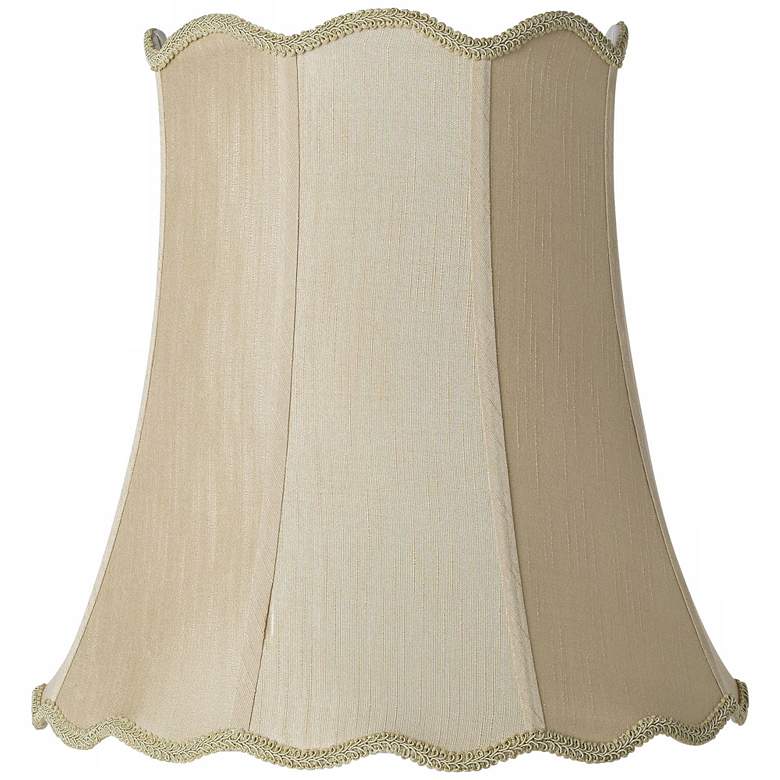 Image 1 Imperial Taupe Scallop Bell Lamp Shade 12x18x18 (Spider)