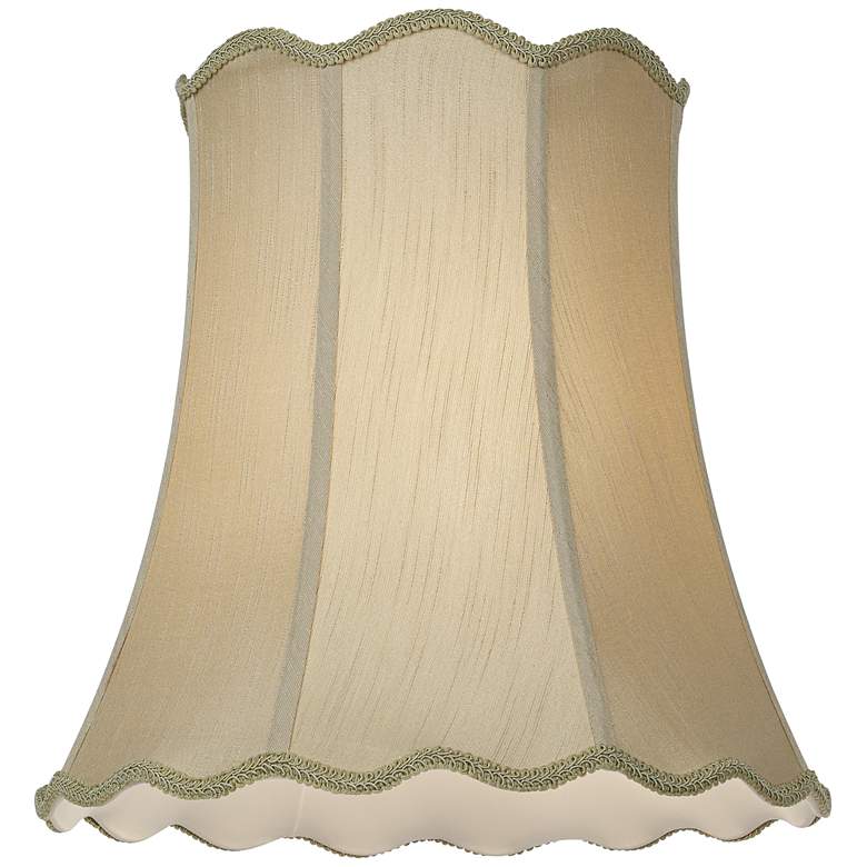 Imperial Taupe Scallop Bell Lamp Shade 12x18x18 (Spider) more views