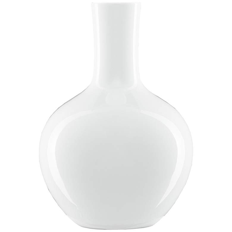 Image 1 Imperial White 12 3/4 inch High Gourd Porcelain Decorative Vase