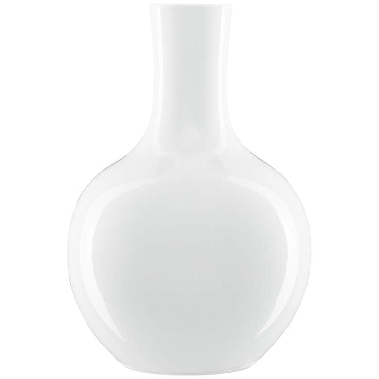 Image 1 Imperial White 15 1/2" High Gourd Porcelain Decorative Vase