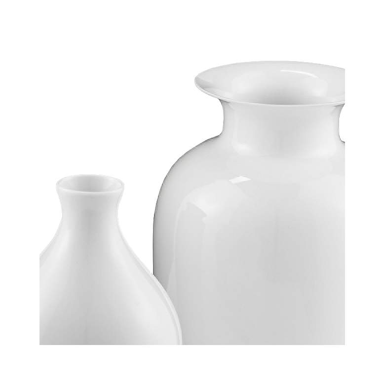 Imperial White 9 1/4&quot;H Porcelain Decorative Vases Set of 5 more views