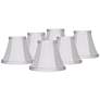 Imperial White Fabric Chandelier Clip Shades 3x6x5 (Clip-On) Set of 6