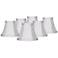 Imperial White Fabric Chandelier Clip Shades 3x6x5 (Clip-On) Set of 6