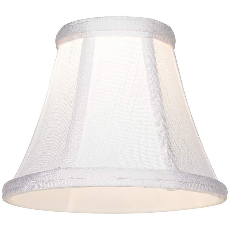 Image 4 Imperial White Fabric Chandelier Clip Shades 3x6x5 (Clip-On) Set of 6 more views