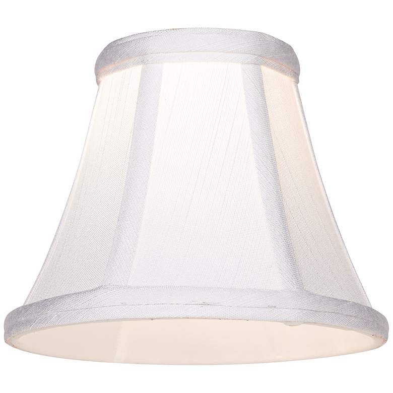 Image 2 Imperial White Fabric Lamp Shade 3x6x5 (Clip-On) more views